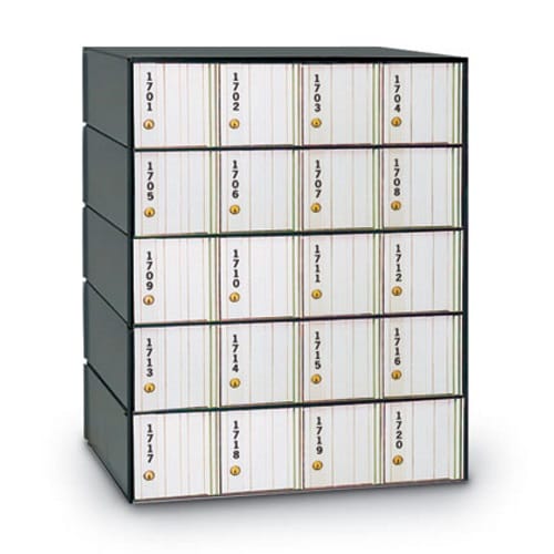 CAD Drawings American Postal Manufacturing Co. 20 Door Rear Loading P.O. Boxes